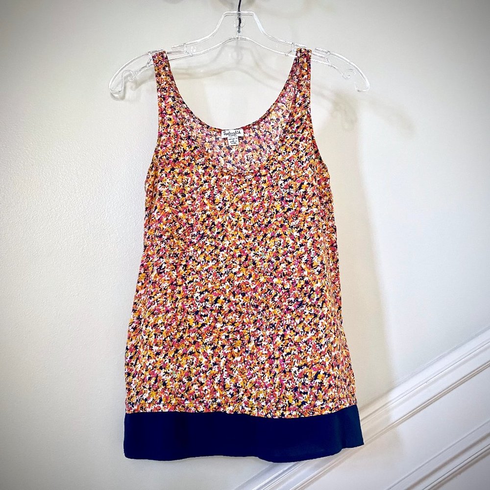 Splendid Navy/Floral Tank Top, XS